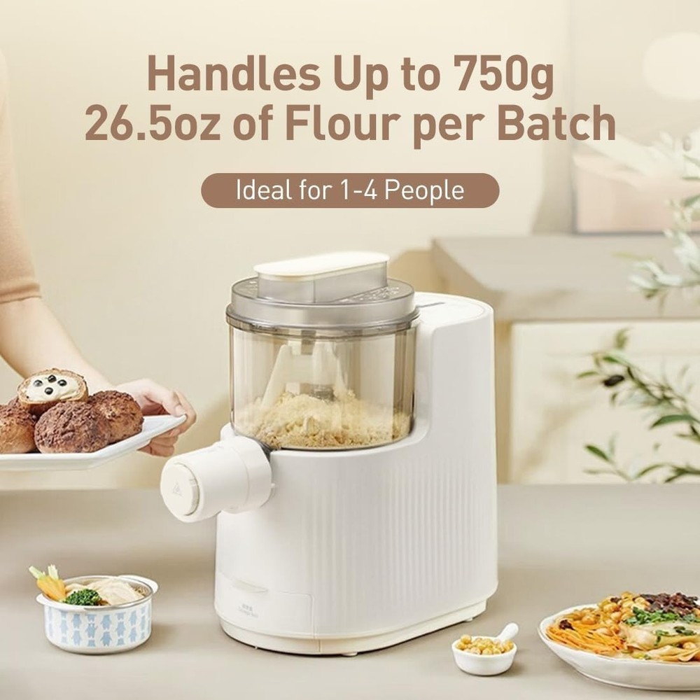 Electric Pasta Maker Machine Automatic Noodles Dough Maker with 7 Discs Pink