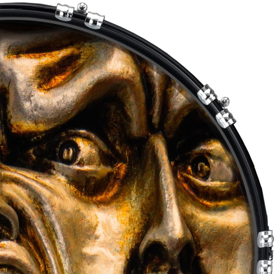 20" Custom Bass Kick Drum Front Head Graphical Graphic Mixed Faces
