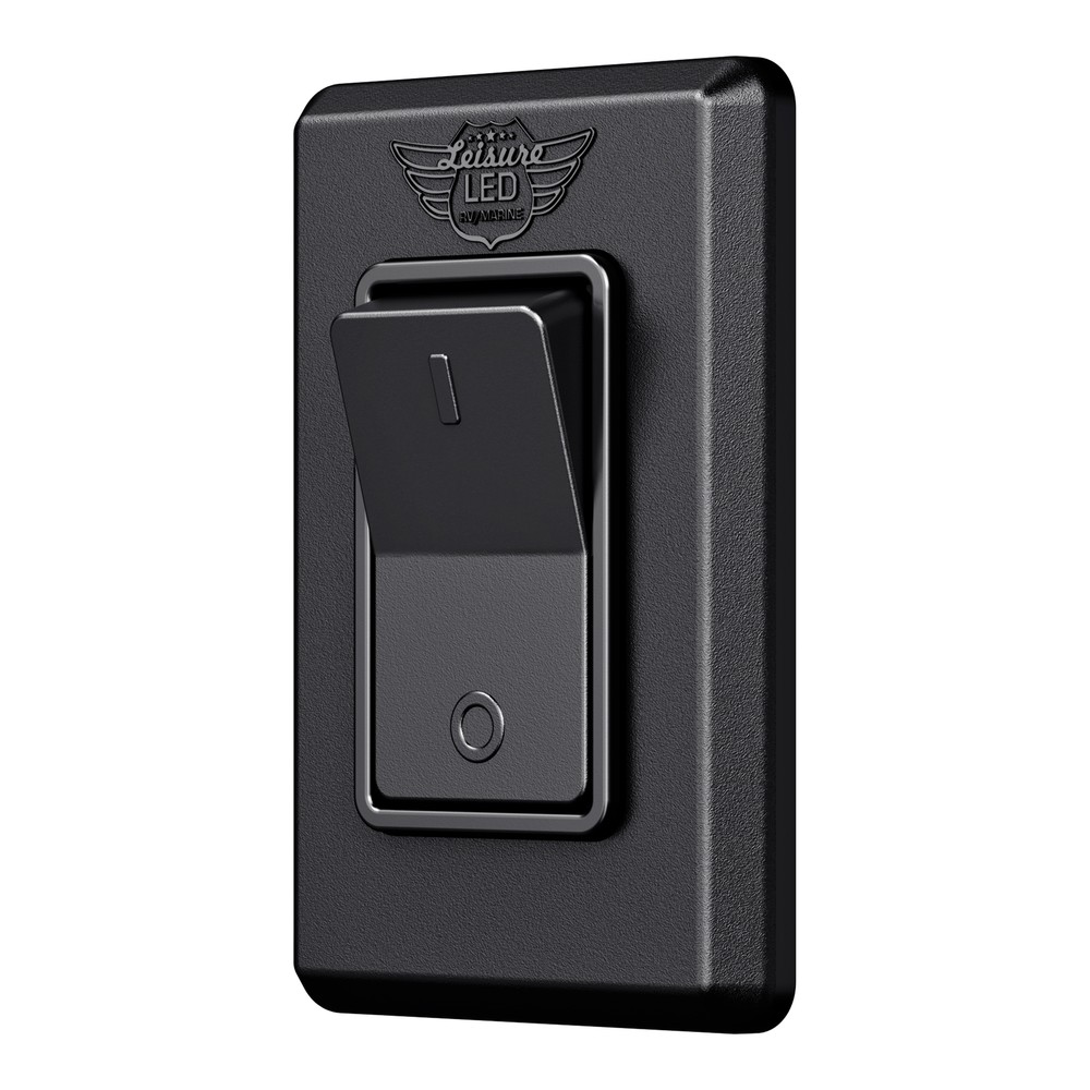 Single 1 Gang On-OFF 12V Black Light Switch - RV Camper Trailer Marine Boat 12 V