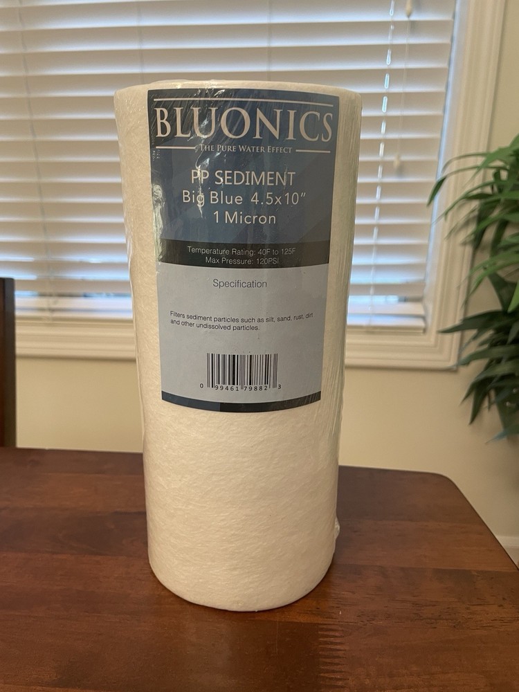 Bluonics 10 x 4.5" (5 Micron) Sediment Whole House Water Filter Iron Rust