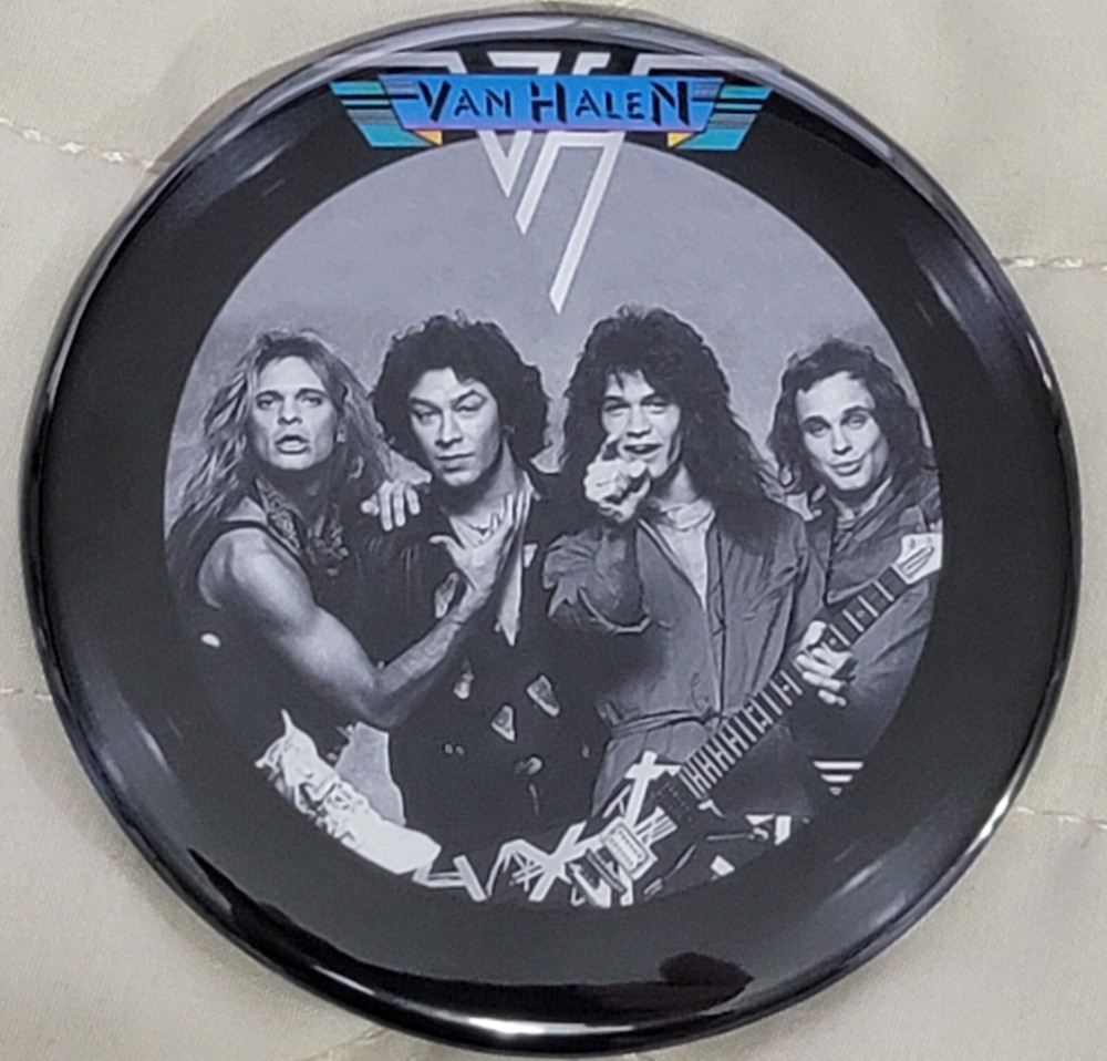 Van Halen, 3" Pin, Button, Black & White,Fair Warning