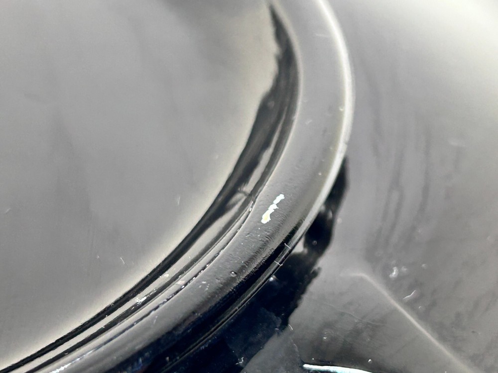 Vintage L.E. Smith, Black Amethyst, Handled Square Dish, Beautiful.