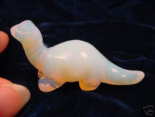 (Y-DIN-BR-550) white APATOSAURUS dinosaur BRONTOSAURUS carving FIGURINE GEMSTONE