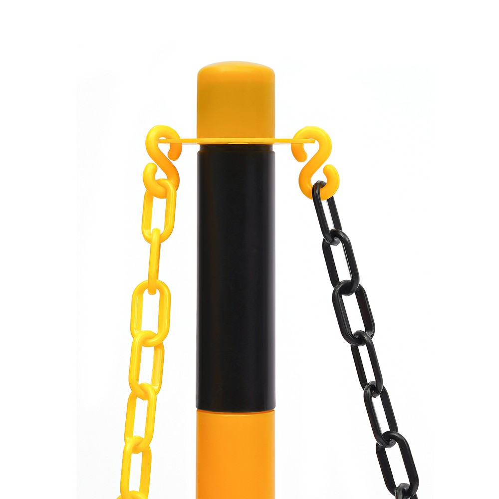 Traffic Cones Adjustable Delineator Post Portable Parking Pole W/ Chains 6 Pack