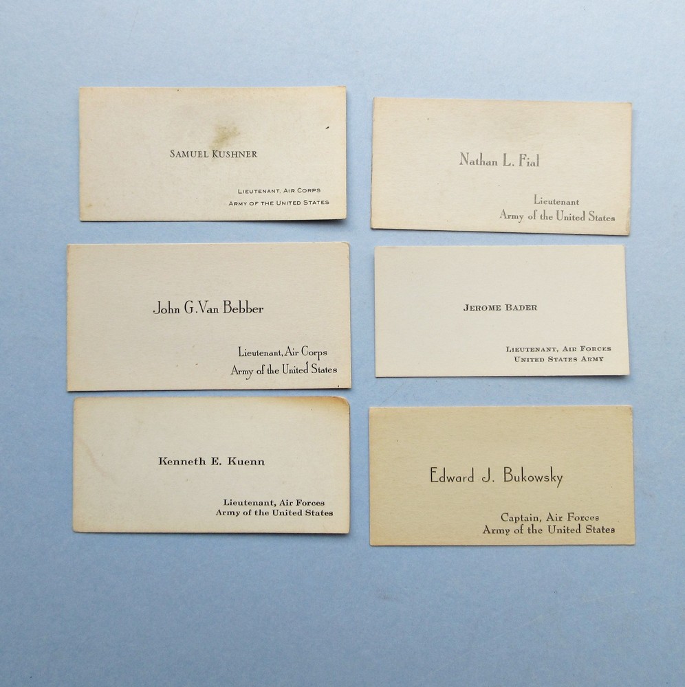 Six WW2 USAAF Pilots' Calling Cards