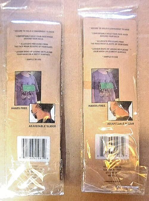 2 X 2 Pack ORLY Face Mask Lanyard