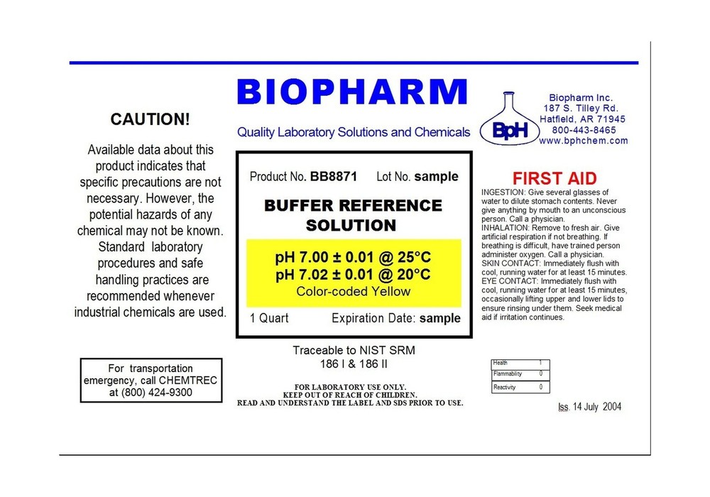 pH Buffer Calibration Solution 2-Pack: pH 4.00 and pH 7.00 — 1 Quart (950
