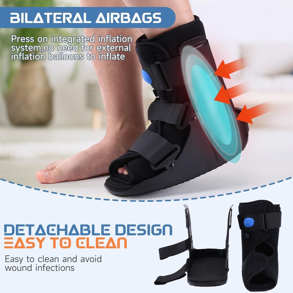 Short Walking Boot Fracture Boot Air Walker Boot for Orthopaedic Boot for Spr...