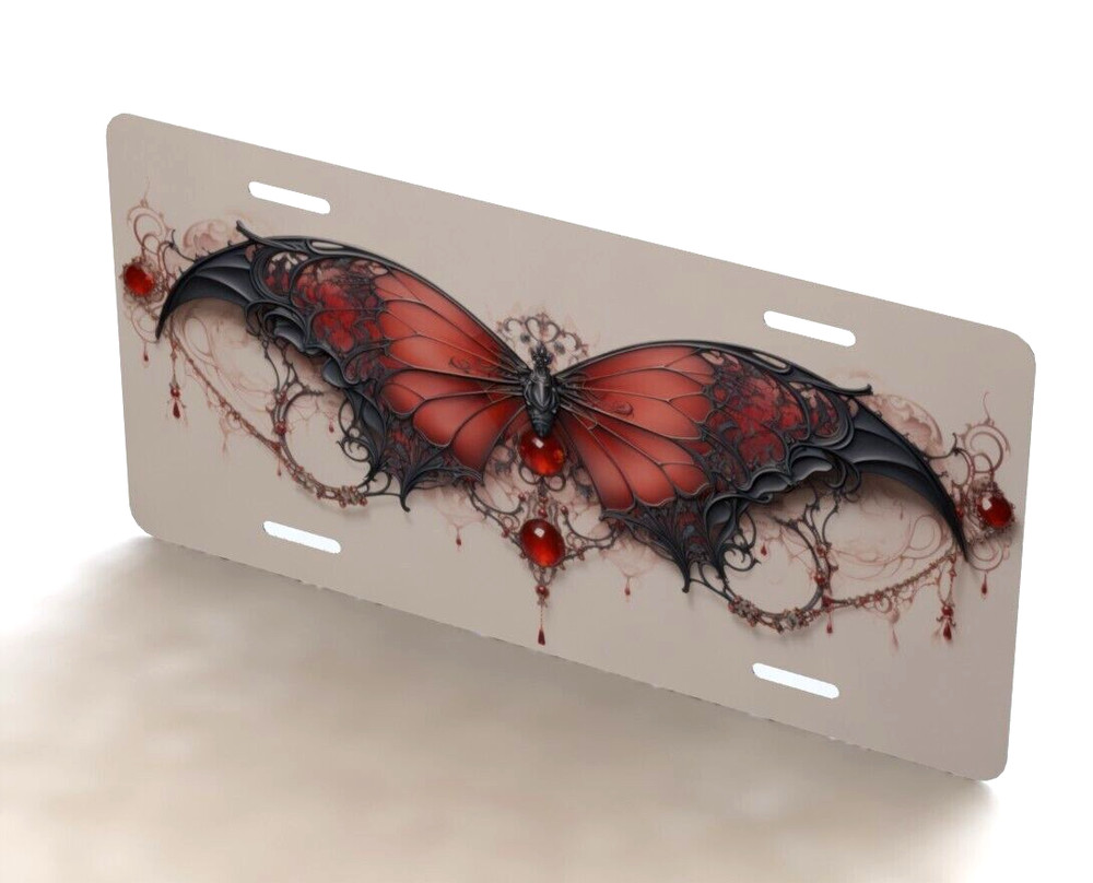 Gothic Butterfly Novelty License Plate