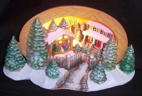 Nativity Scene w/ light kit  ceramic bisque