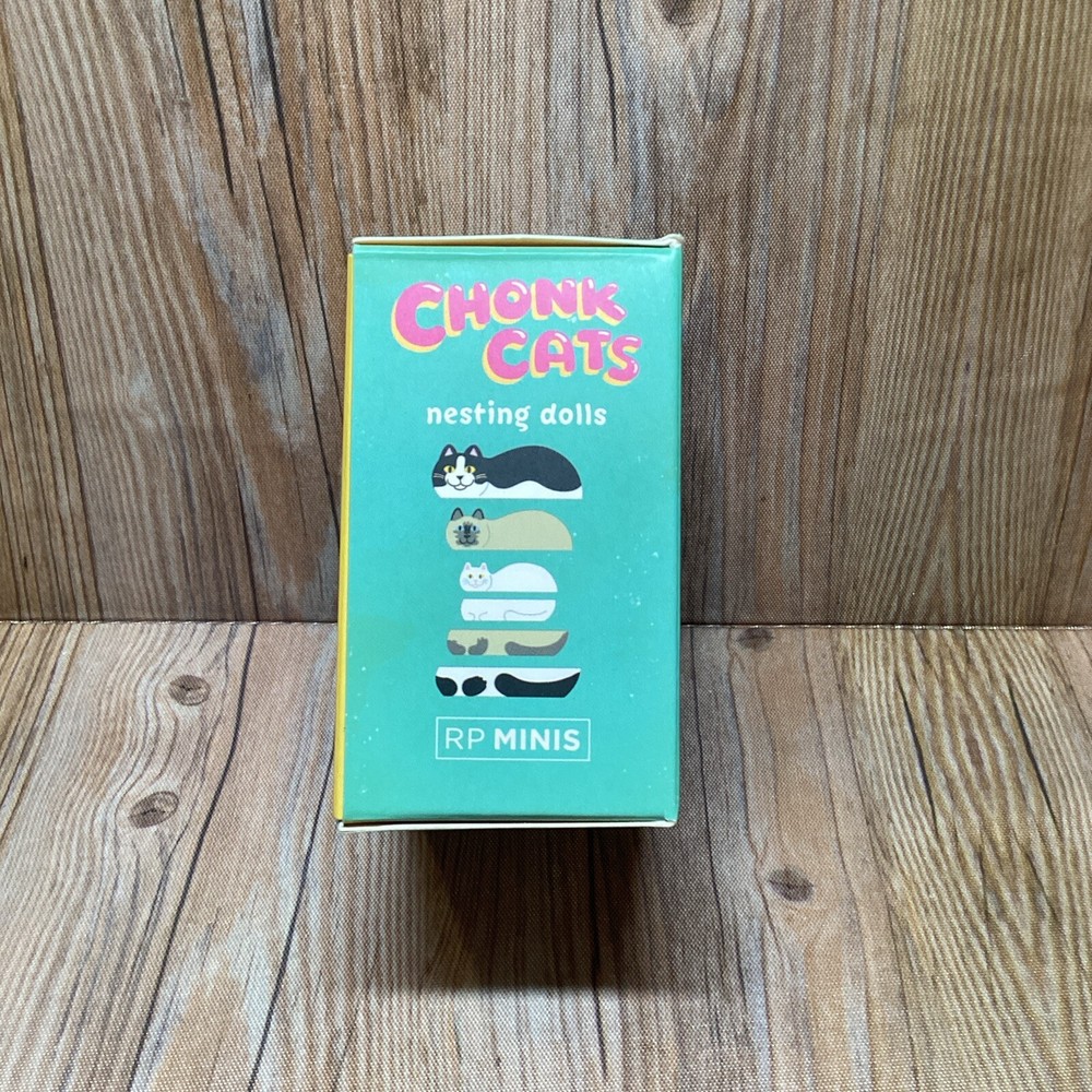 Chonk Cats 3 Pc Nesting Dolls With Mini Book