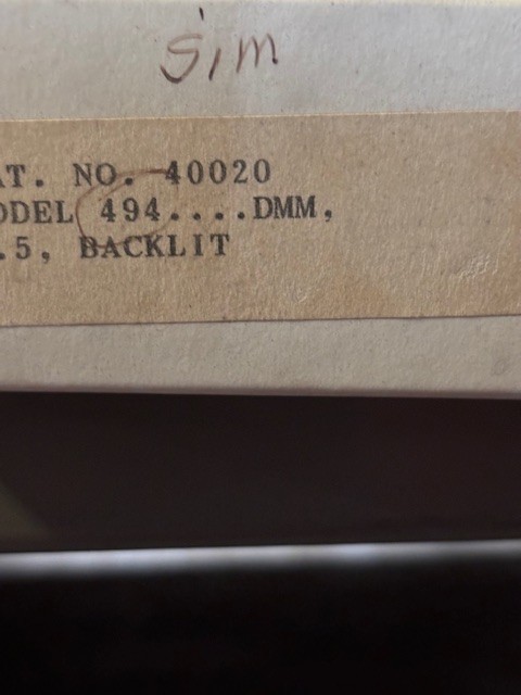 40020 SIMPSON BACKLIT MODEL 494 NEW SURPLUS