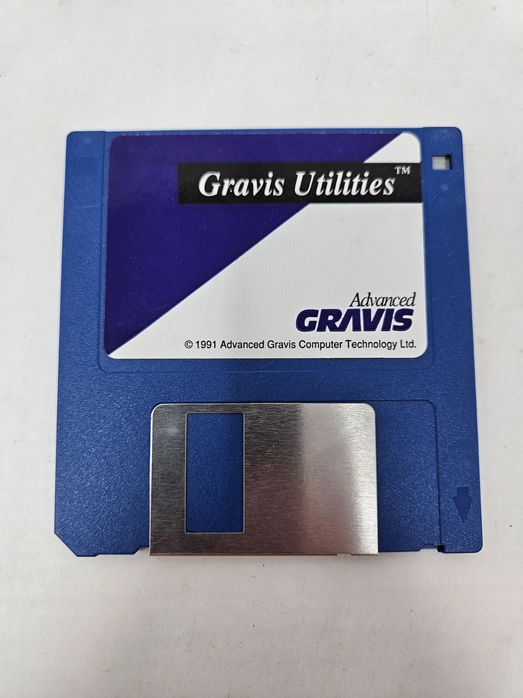 Gravis Utilities 3.5" Floppy Disk 1991 Software Tool for PC – Vintage