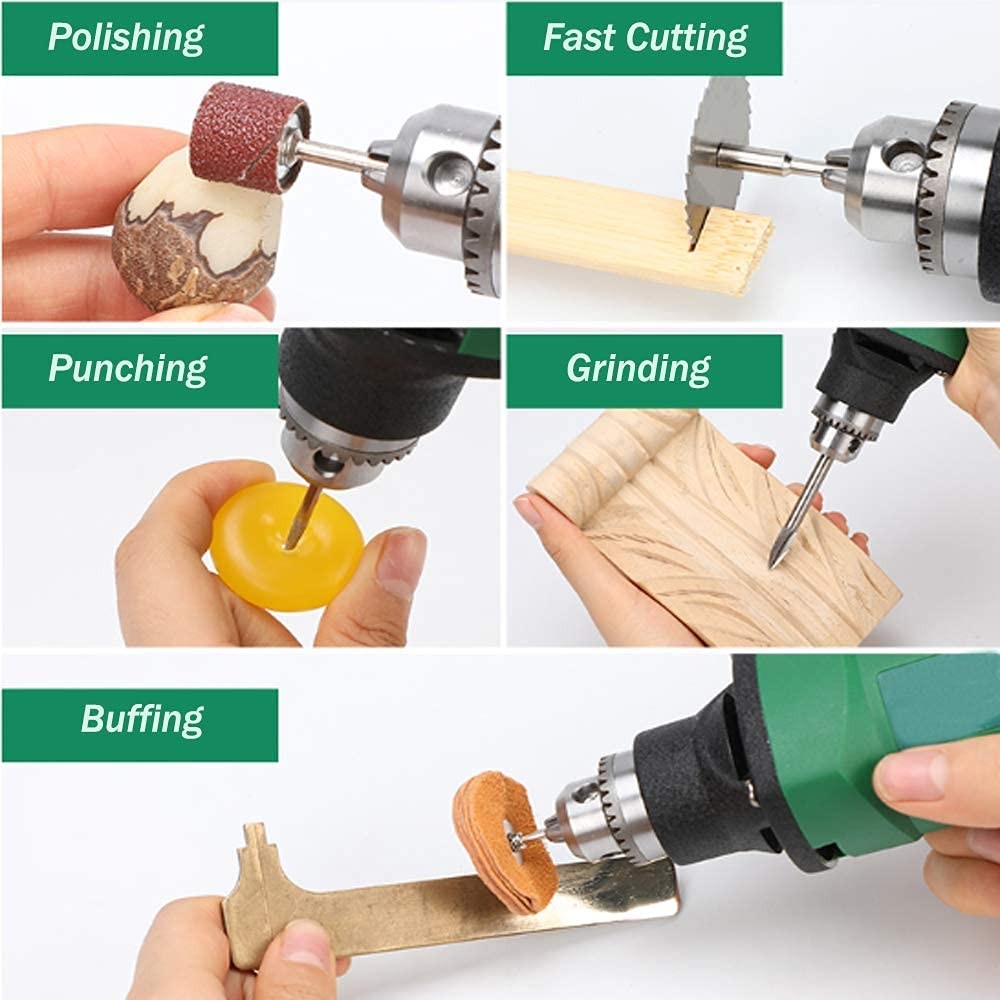 480W Rotary Tool Power Electric Die Multi-function Grinder Carver Set, 6 Step...
