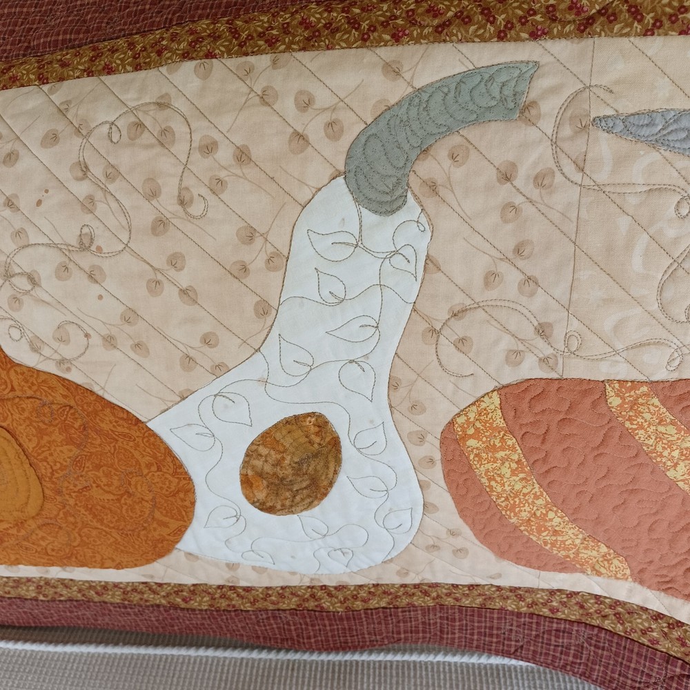 Quilted Table Runner Or wall hanging. Hand Appliqued