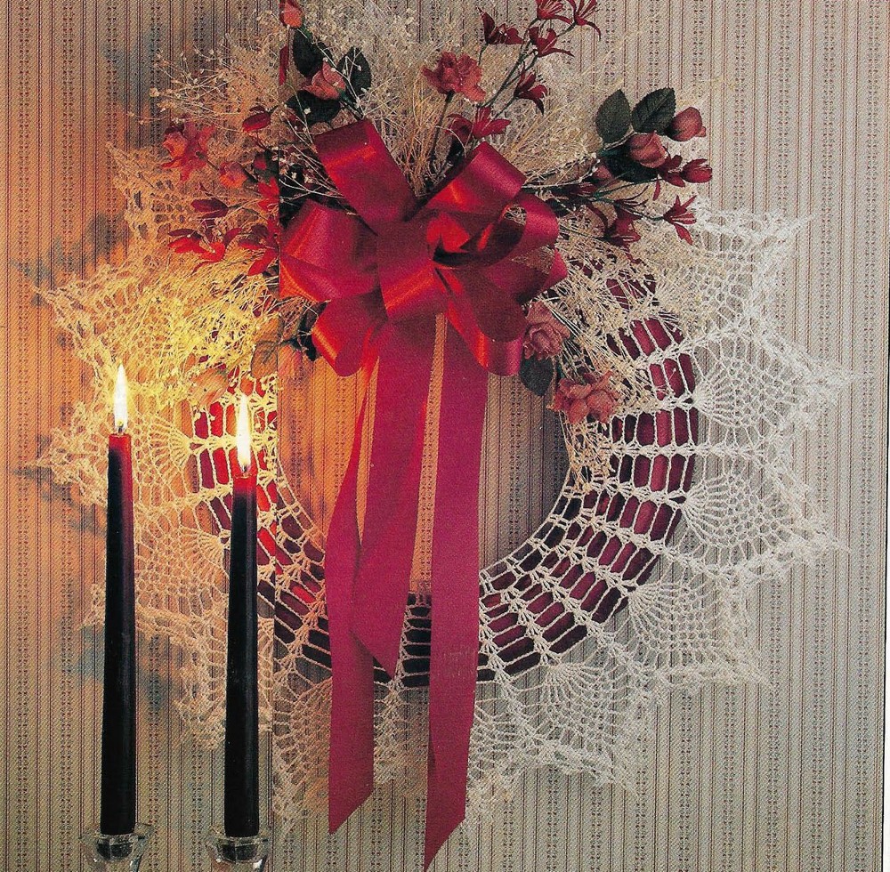 VICTORIAN WREATH HOME DECOR DIGEST SIZE CROCHET PATTERN INSTRUCTIONS