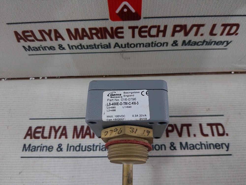 Gems Sensors Ls-400e-o-tm-c-k6-3 Float Sensor Switch 316SS, 100VDC, 20VA
