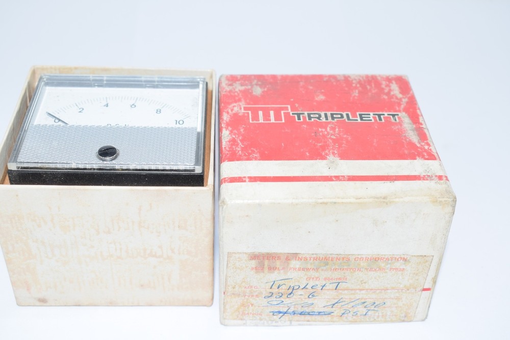 NEW Triplett 220-G 0-10 PSI Panel Meter