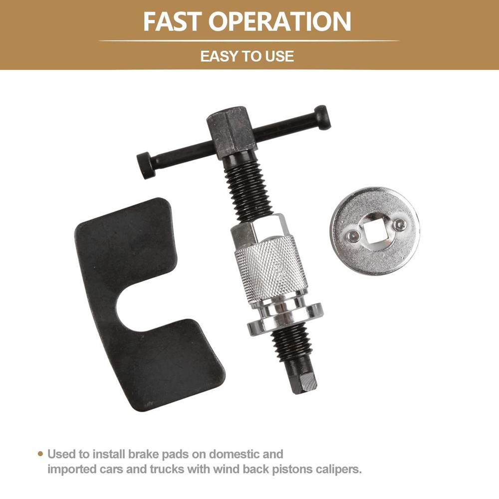 YanTone Disc Brake Caliper Piston Rewind Tool, Universal Style, silver