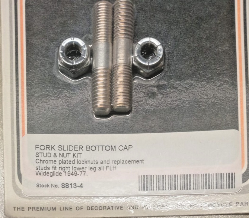 Harley Davidson Fork Axle Cap Stud Set Shovel FL 1949-E1977 45840-48
