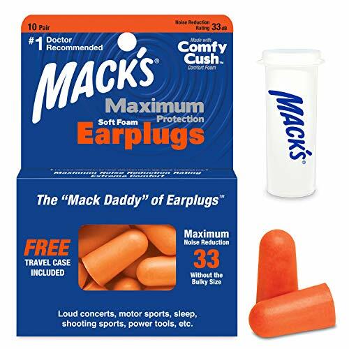 Mack’s Maximum Protection Soft Foam Earplugs,33 dB Highest NRR Comfortable  Plug