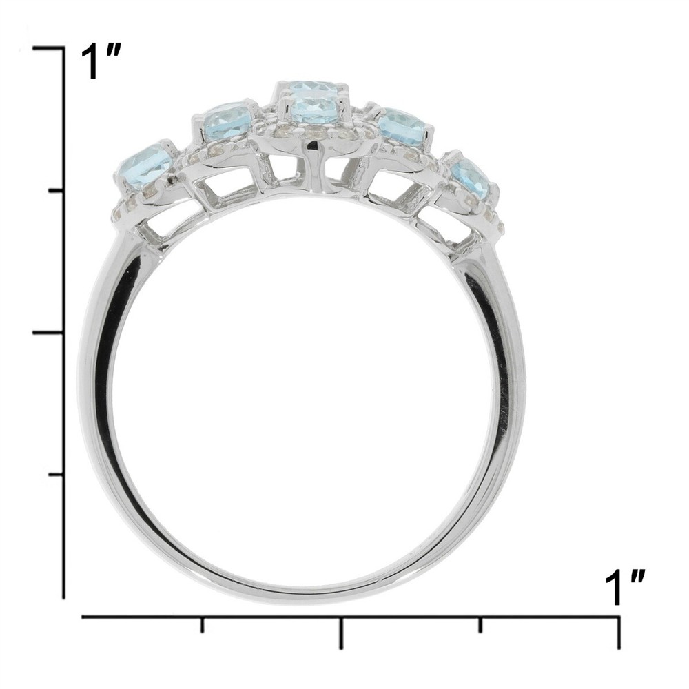 Sterling Silver Semi Mount Ring Setting Oval OV 4x3mm Multi Stone Cluster