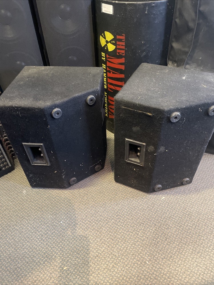 Phonic S710 Passive PA Speaker Pair Mains Works!