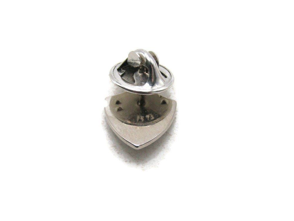 Commitment to Excellence Award Lapel Pin Shield Rhinestone Black Silver Tone