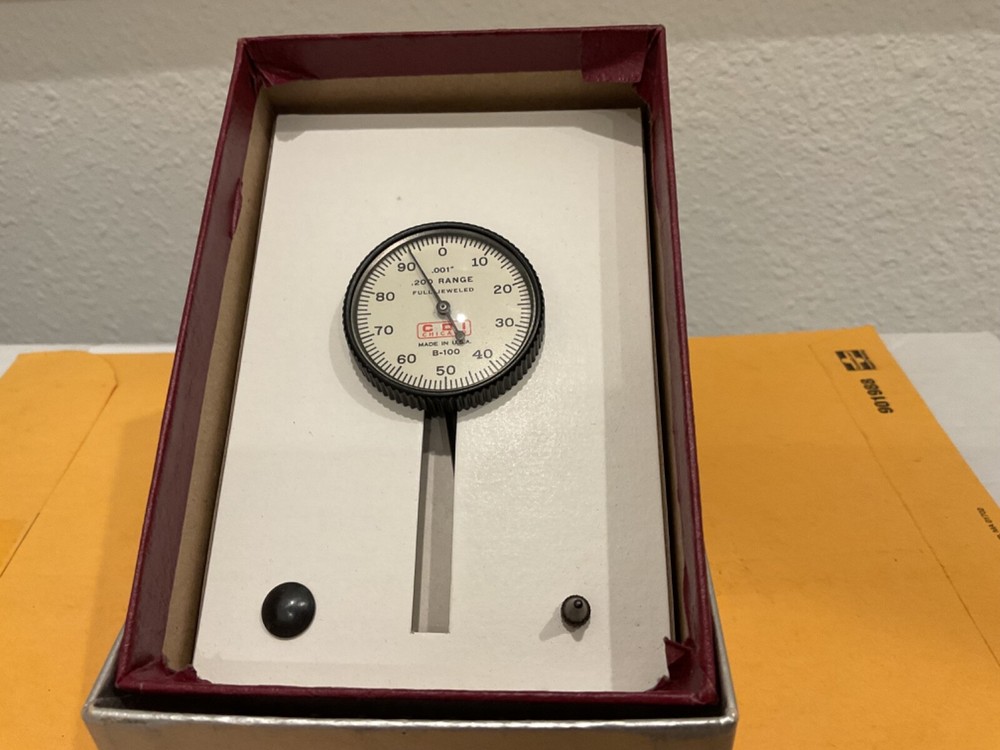 New CDI B-100 Dial Indicator, 0 - .200" Range, 2 1/4" Face