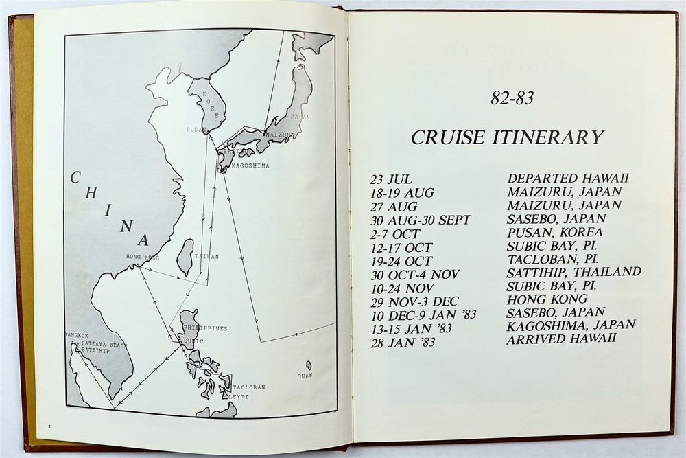 USS Davidson (FF-1045) 1982 1983 Westpac Deployment Cruise Book