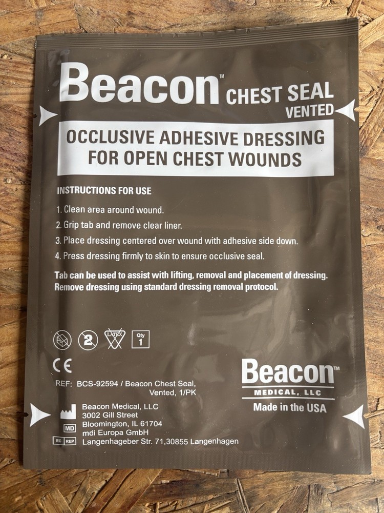 Beacon Vented Chest Seals First Aid
