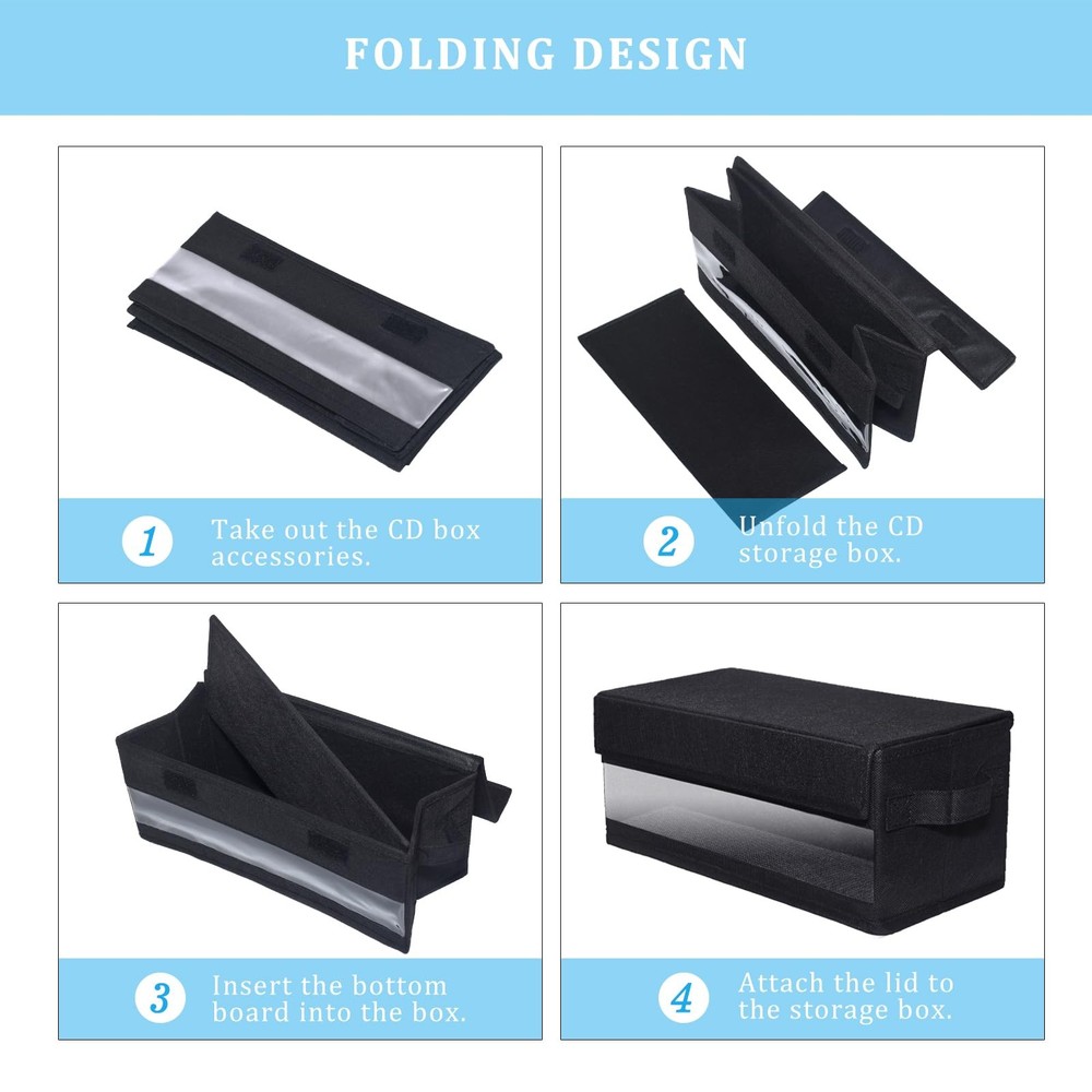 CCidea CD Storage Boxes - Pack of 4 Cases - 14" 4 Pack, With Visual Window