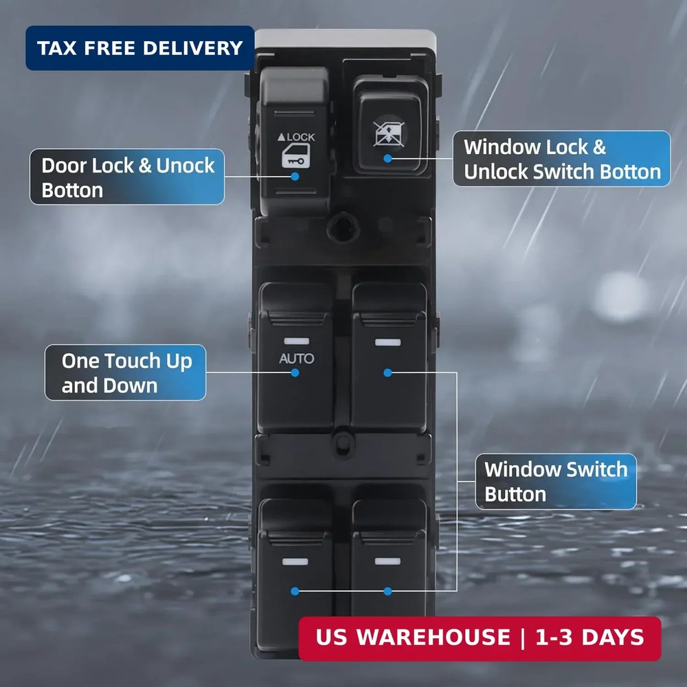 Power Master Window Switch Front Left Driver Side Compatible with 2010-2014 Sore