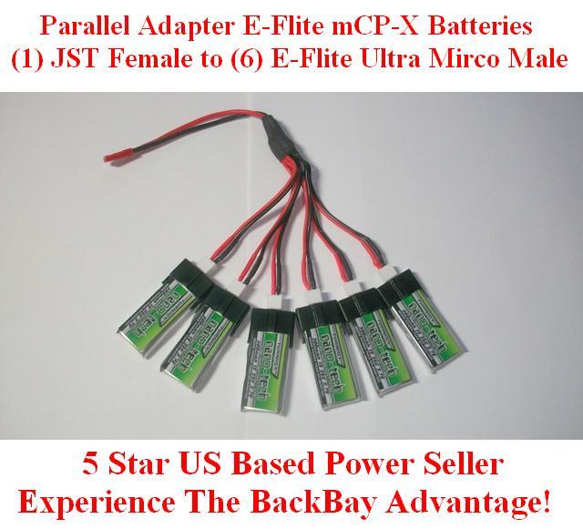 6X E-Flite Ultra Micro Parallel Adapter - Blade mCPX