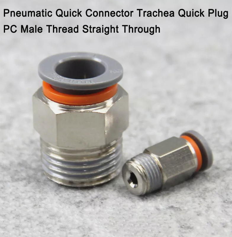 Pneumatic Quick Connector Trachea Quick Plug PC Male Thread Straight Through
