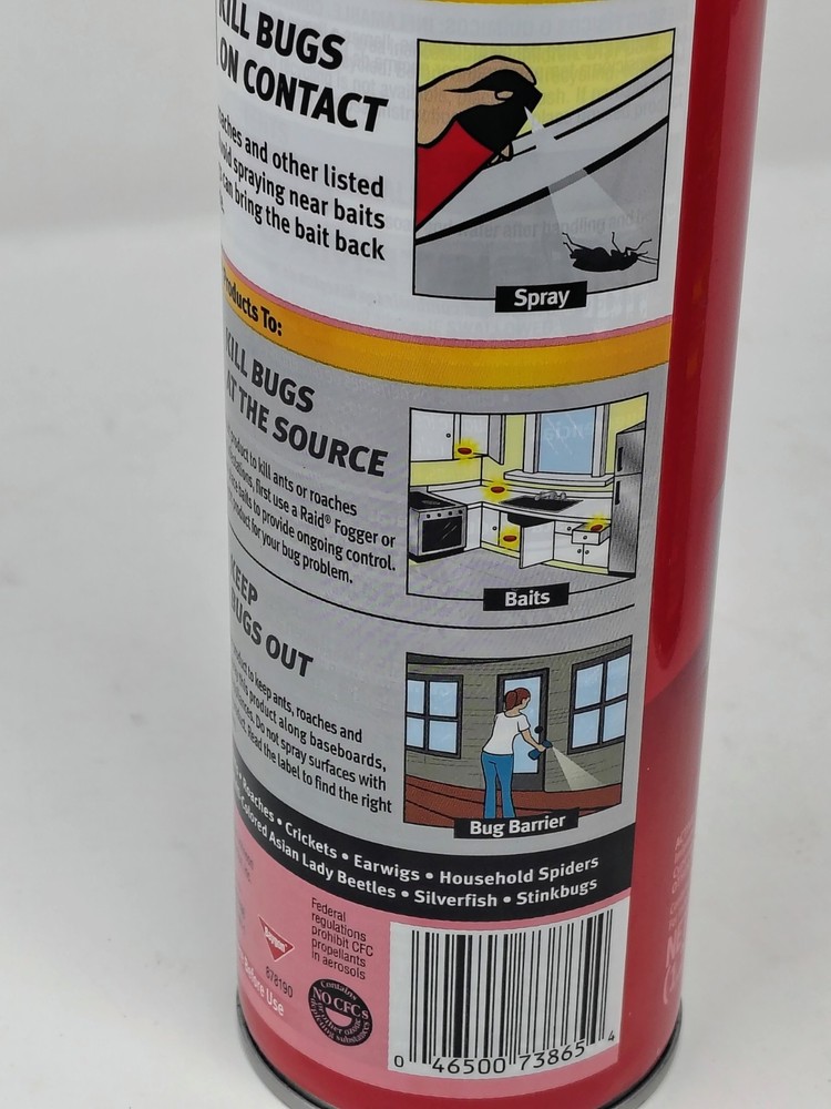 Raid Defend Ant & Roach Kill Beetle Spiders On Contact 20 Oz Each 2 Pack NEW