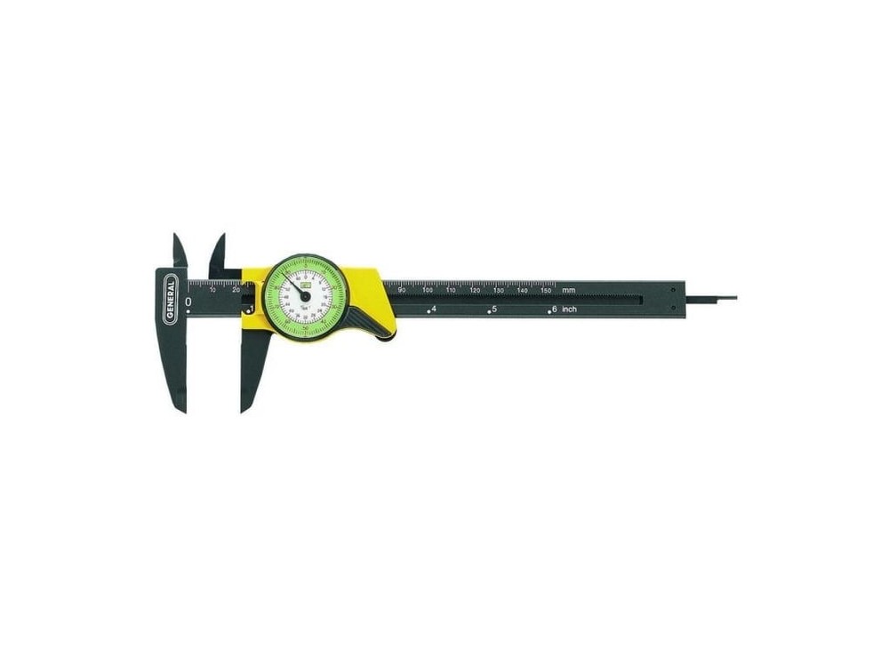 General Tools 142 - 6'' Plastic Dial Caliper with Inches Readout