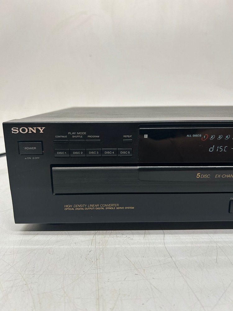 Vtg Sony Model CPD-C445 Compact 5 Disc CD Player Changer Powers On As Is