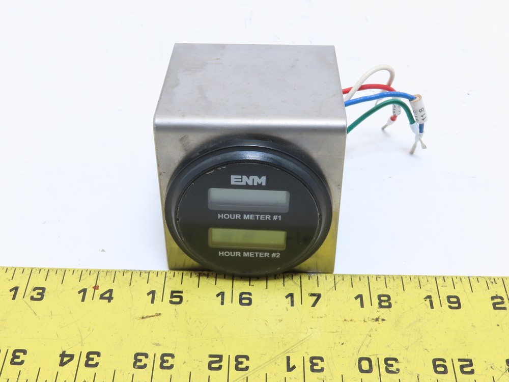 ENMCO Electronic LCD Double Hour Meter 8-28VDC
