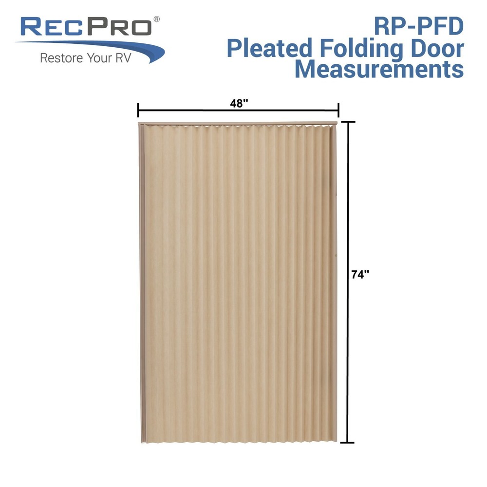 RV Pleated Folding Door 48" X 75" Tan