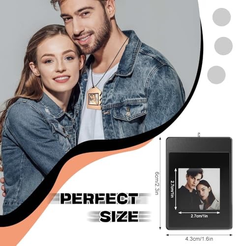 E-Ink Photo Keychain with Find My Tracker, Picture Keychain,Custom Solid Black