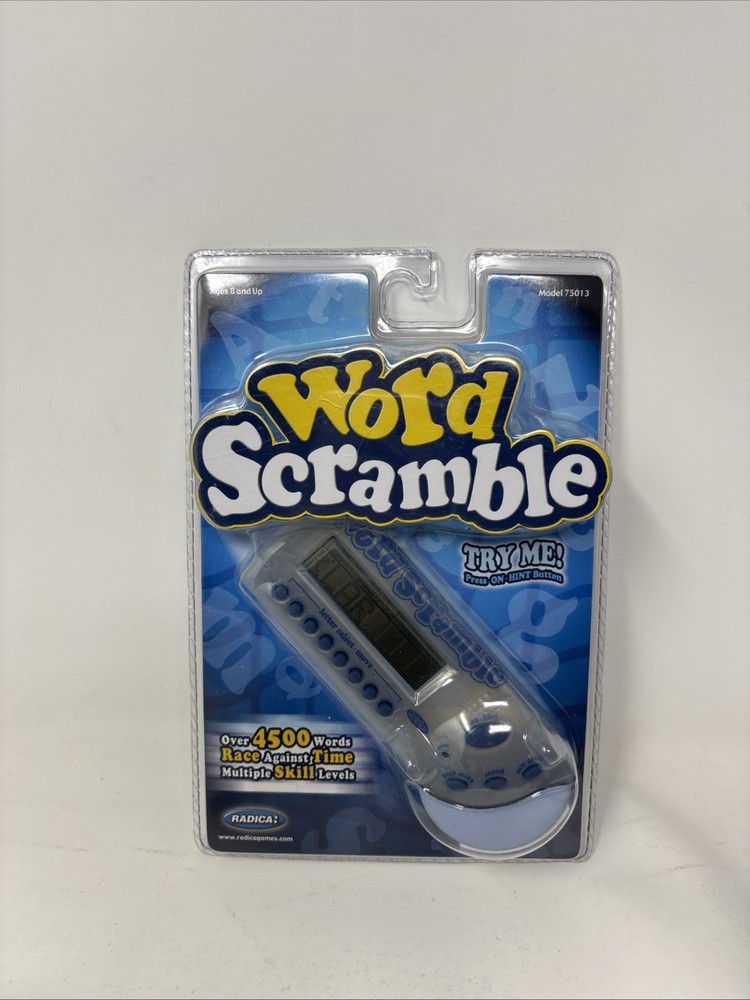 Radica Word Scramble Electronic Handheld Game 2000 New Working