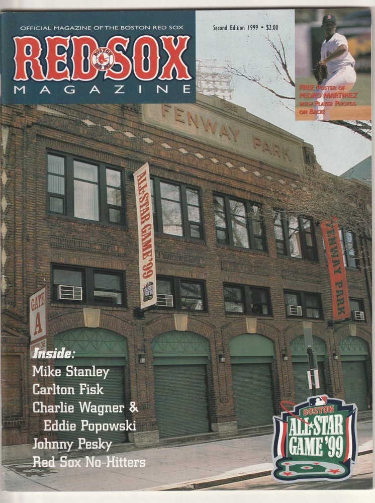 1999 Red Sox Magazine/Program w/ Pedro Martinez poster