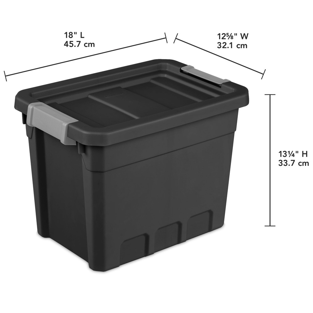 Sterilite Extra Large Stackable Storage Bin Durable Plastic Tote with Latch Lid