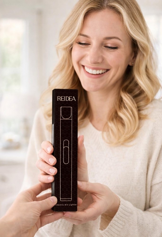 REIDEA 2 Pack Electric Arc Lighter, Windproof Small, 2 (Black )