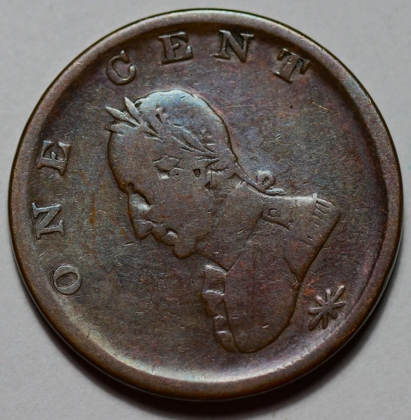Undated Washington Double Head Colonial Cent