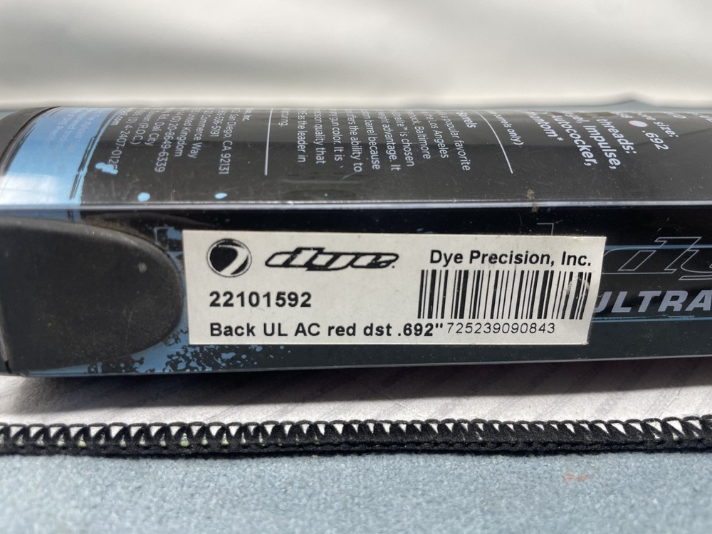 Dye UL Barrel Back - Autococker Threaded - Dust Red .692