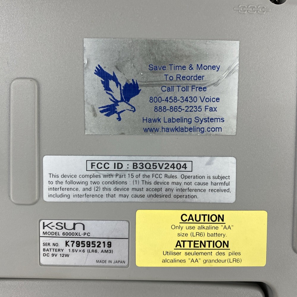 K-Sun Label Lab 6000 XL PC Professional Label Maker Untested