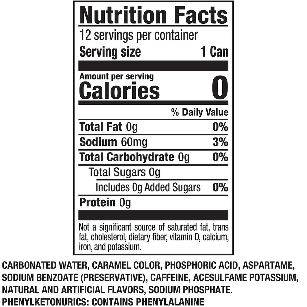 DR PEPPER ZERO SUGAR - 12 OZ, 12 PK