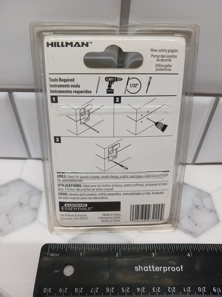 Hillman Solid Brass Catch 852404 Antique Brass Locking Hardware Essential 1PC FS